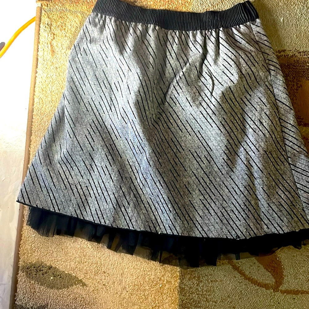 Black and white skirt with quirky design 🤗